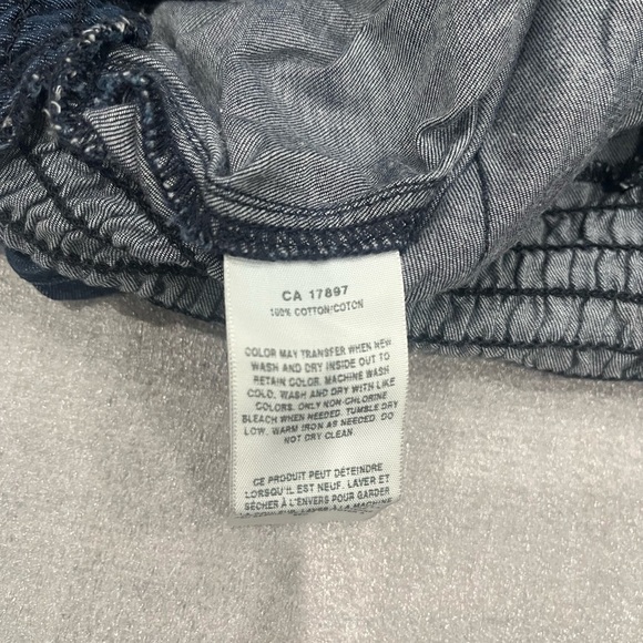 ❤️2/$50❤️[M] Gap "Kitts" tie-back blue denim dress- NWOT - Picture 6 of 9